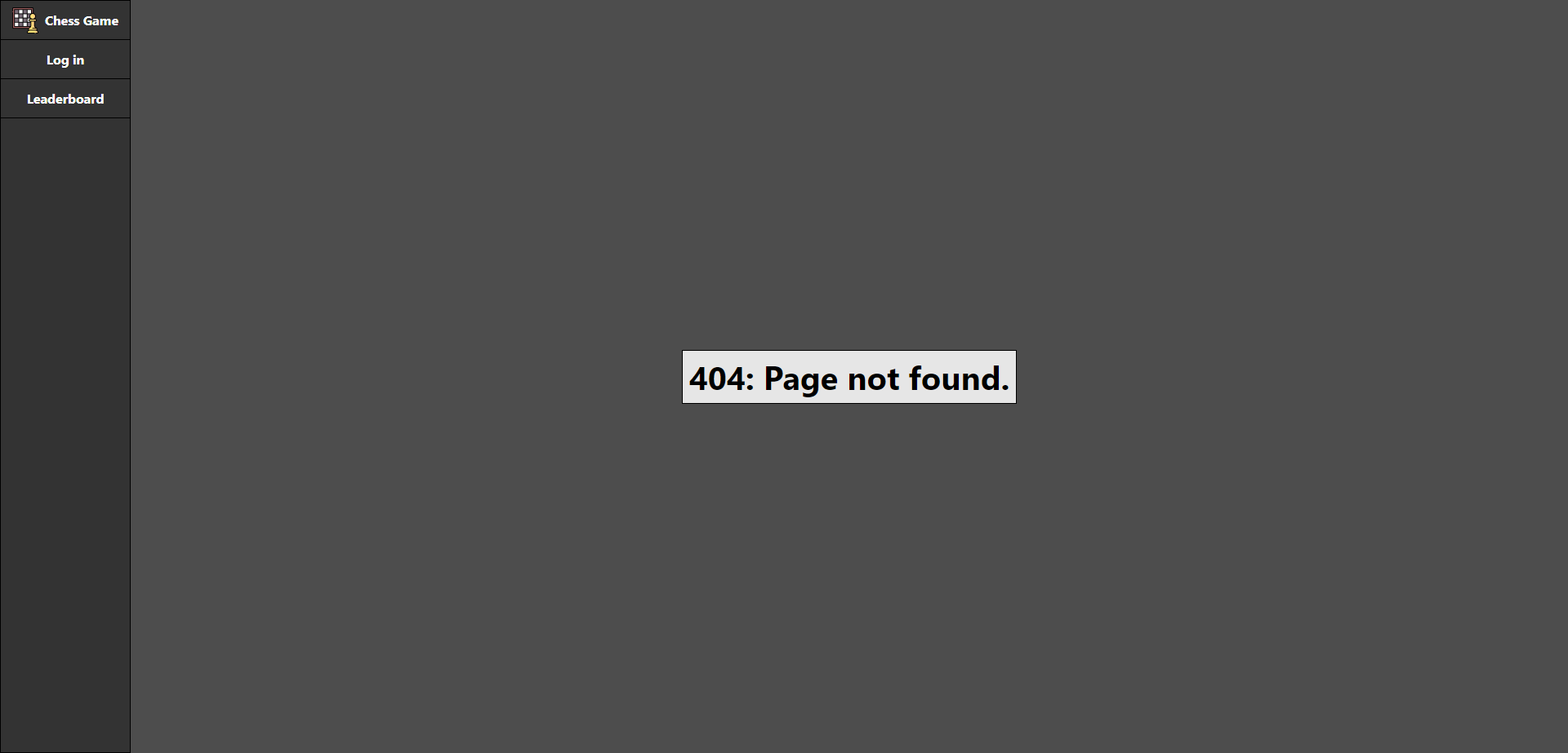 Page Not Found Screenshot
